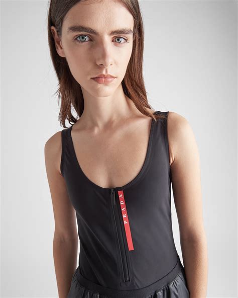 one piece prada|Black Stretch Jersey One.